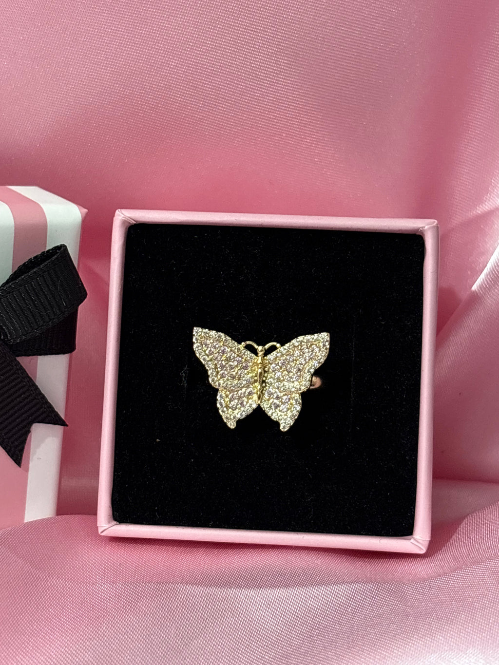 Pink Butterfly Ring