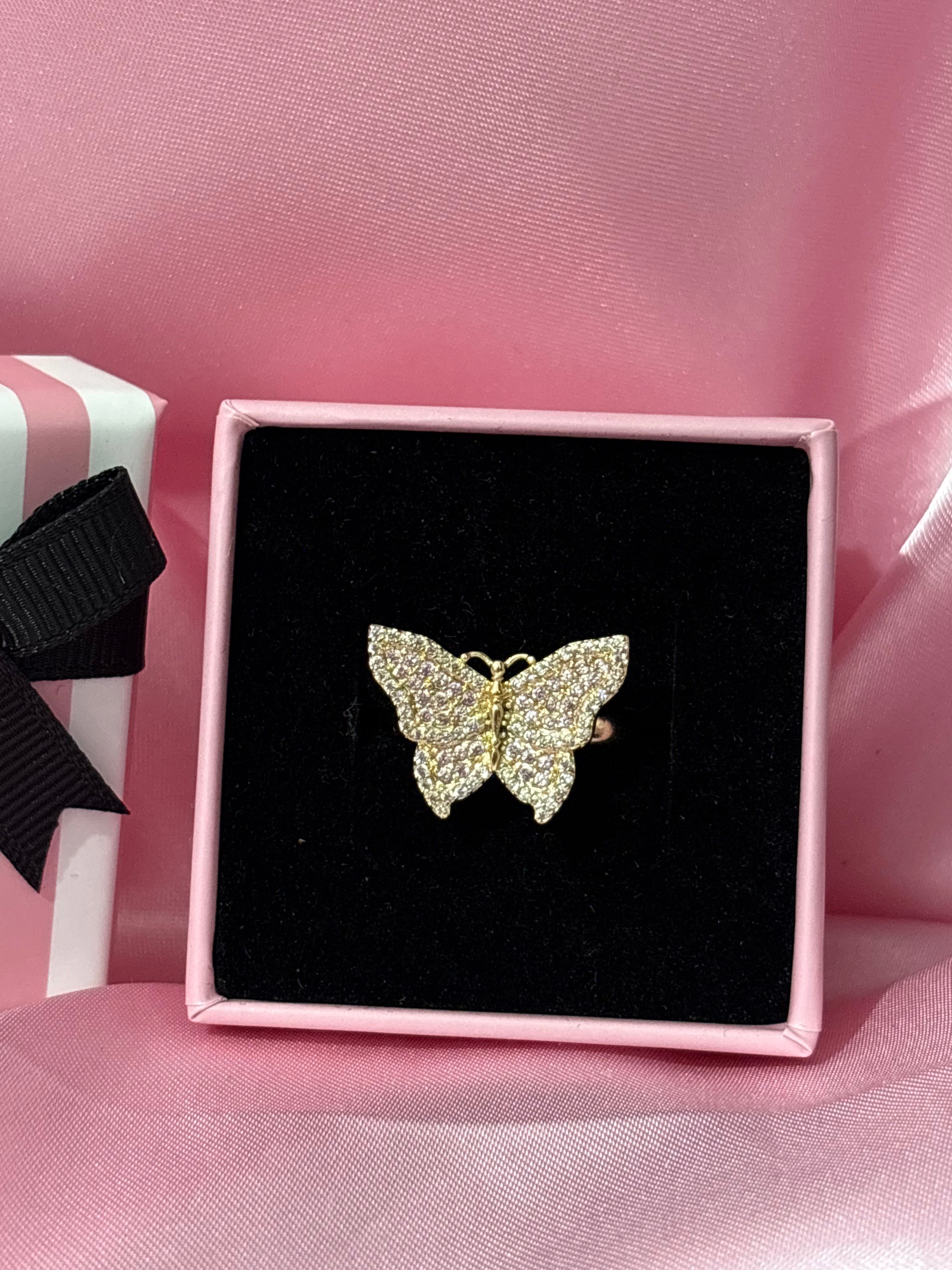 Pink Butterfly Ring
