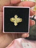 Cross Nugget Ring