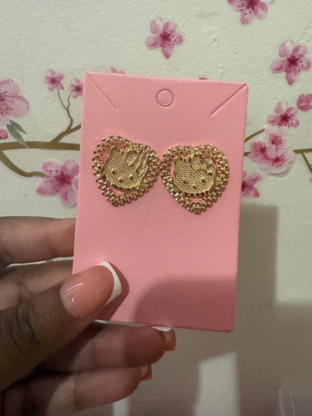 HK Heart Stud Earrings