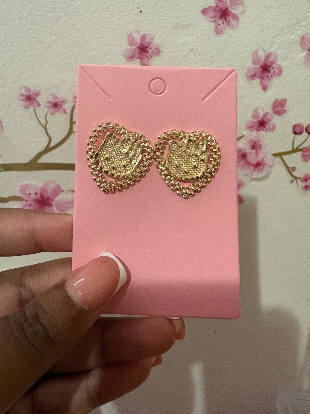 HK Heart Stud Earrings