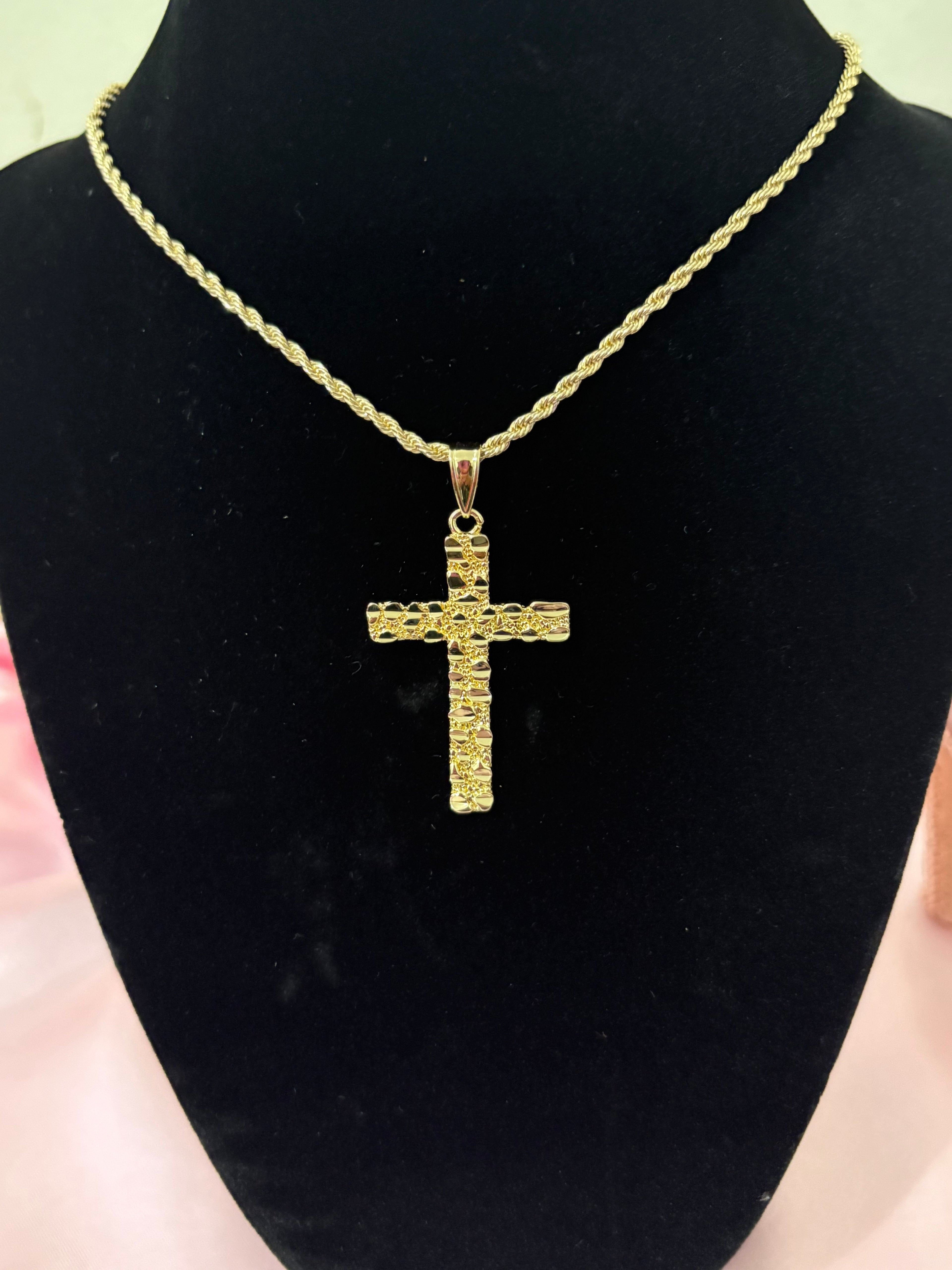 Cross Nugget Necklace