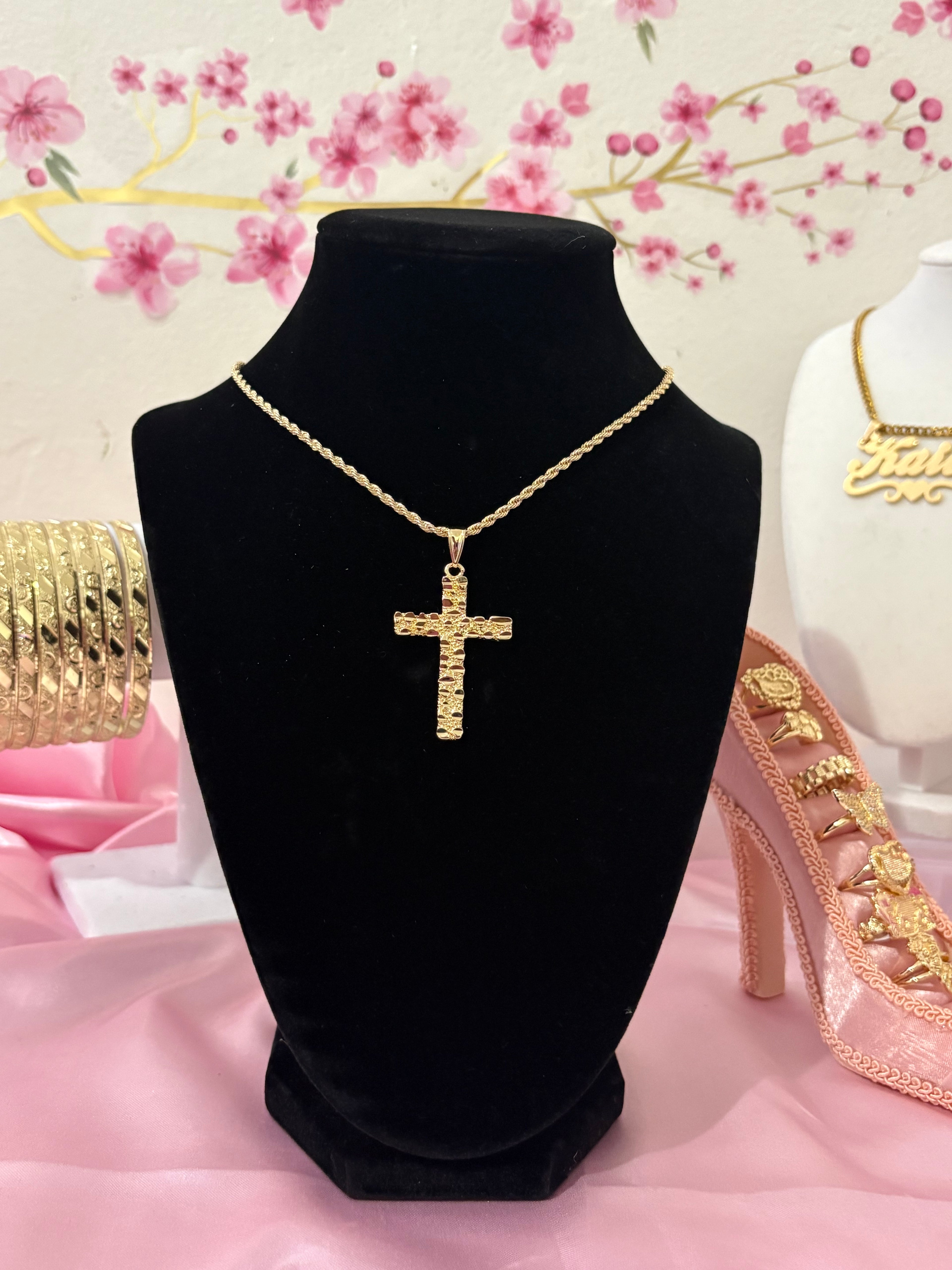 Cross Nugget Necklace