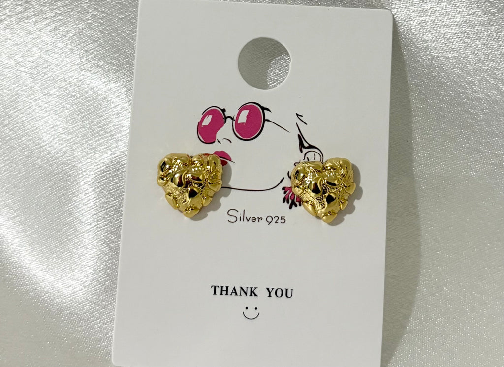 Heart Nugget earrings