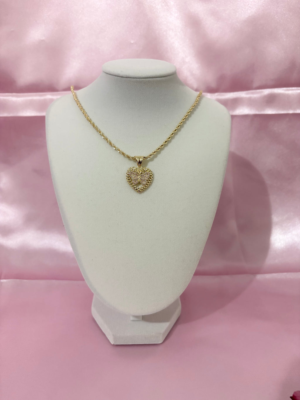 Rolx Pink Heart Necklace