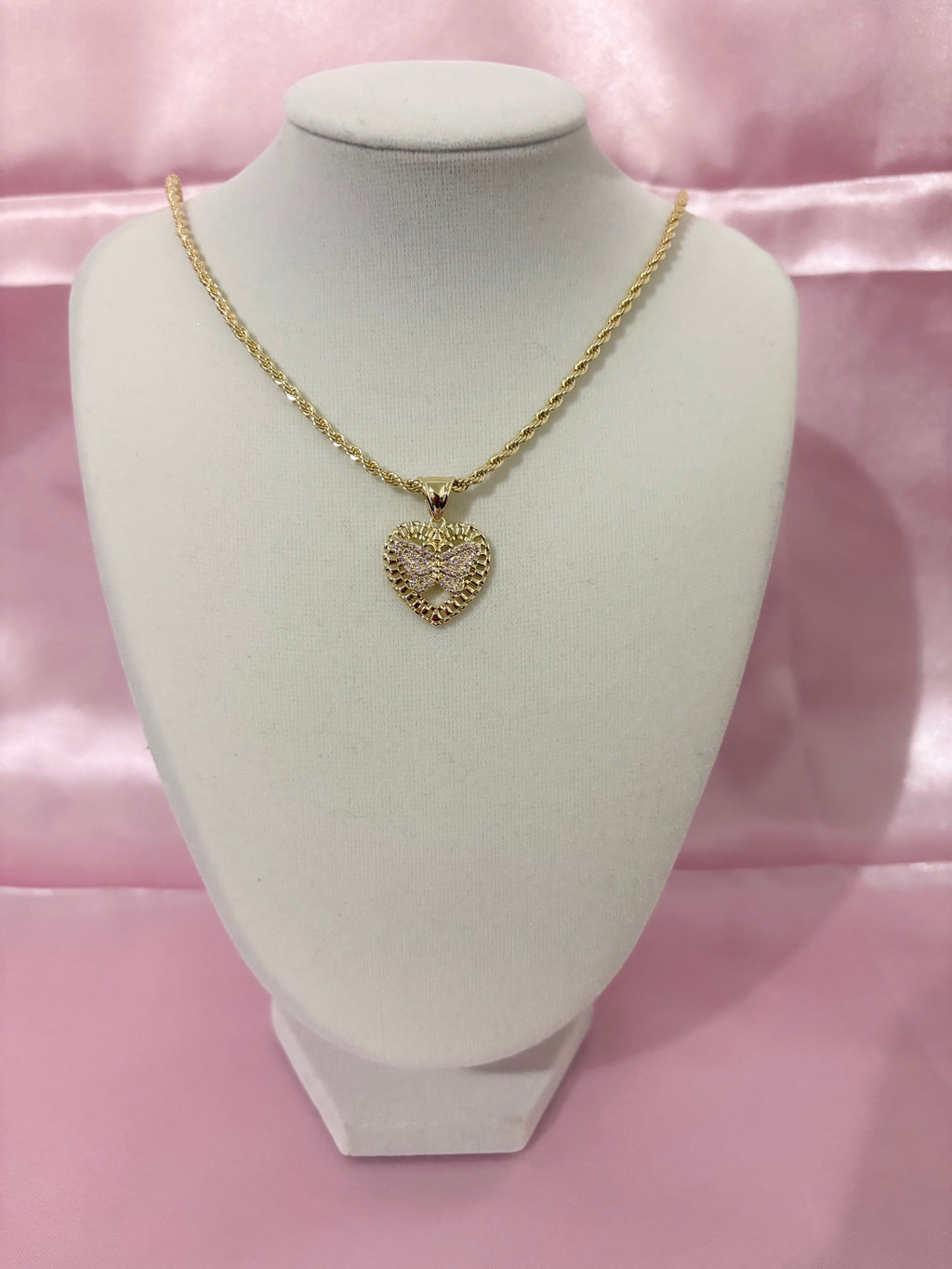 Rolx Pink Heart Necklace