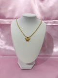 Dark Gold Butterfly Necklace