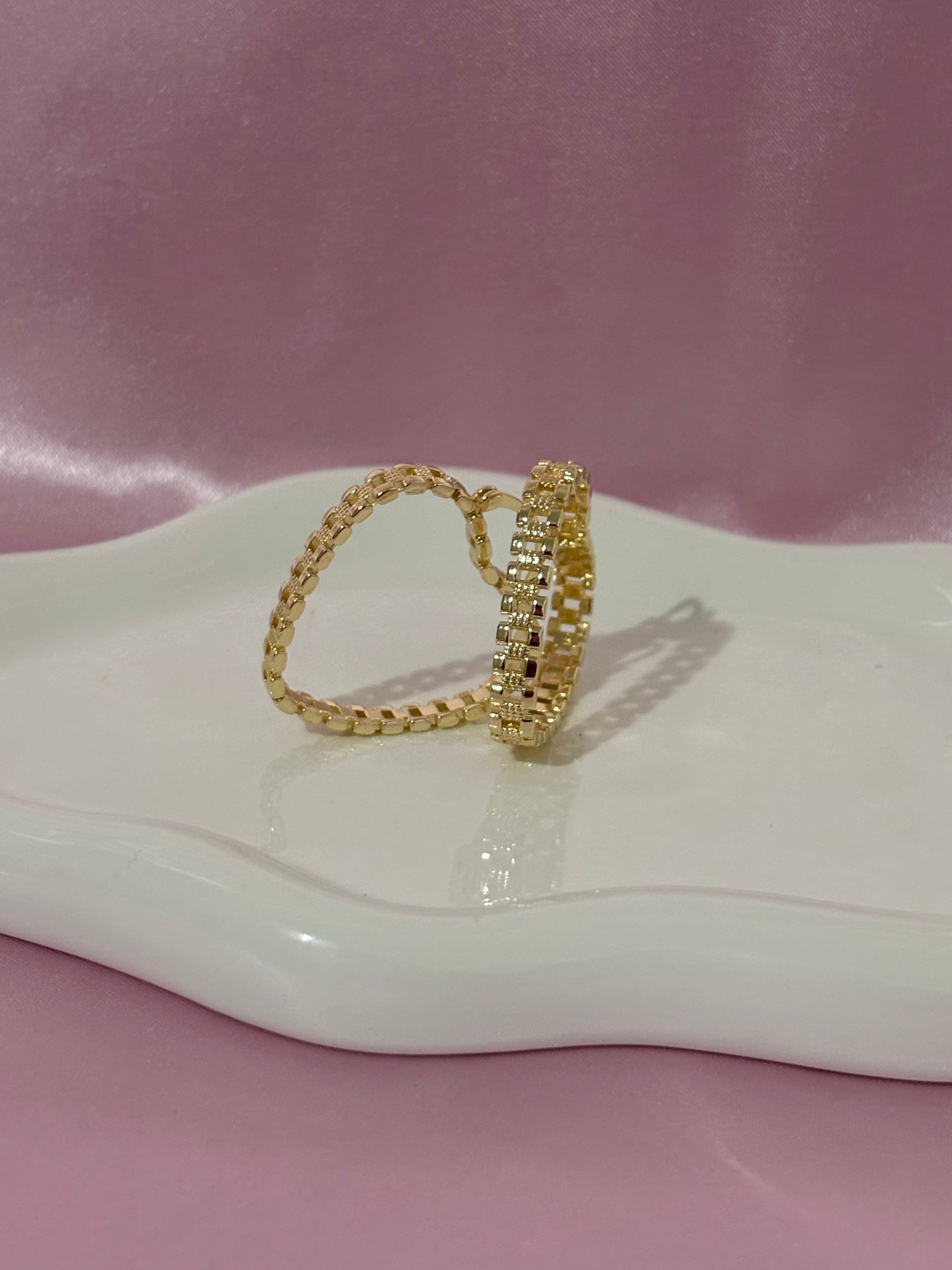 Heart Rolx Earrings Mini