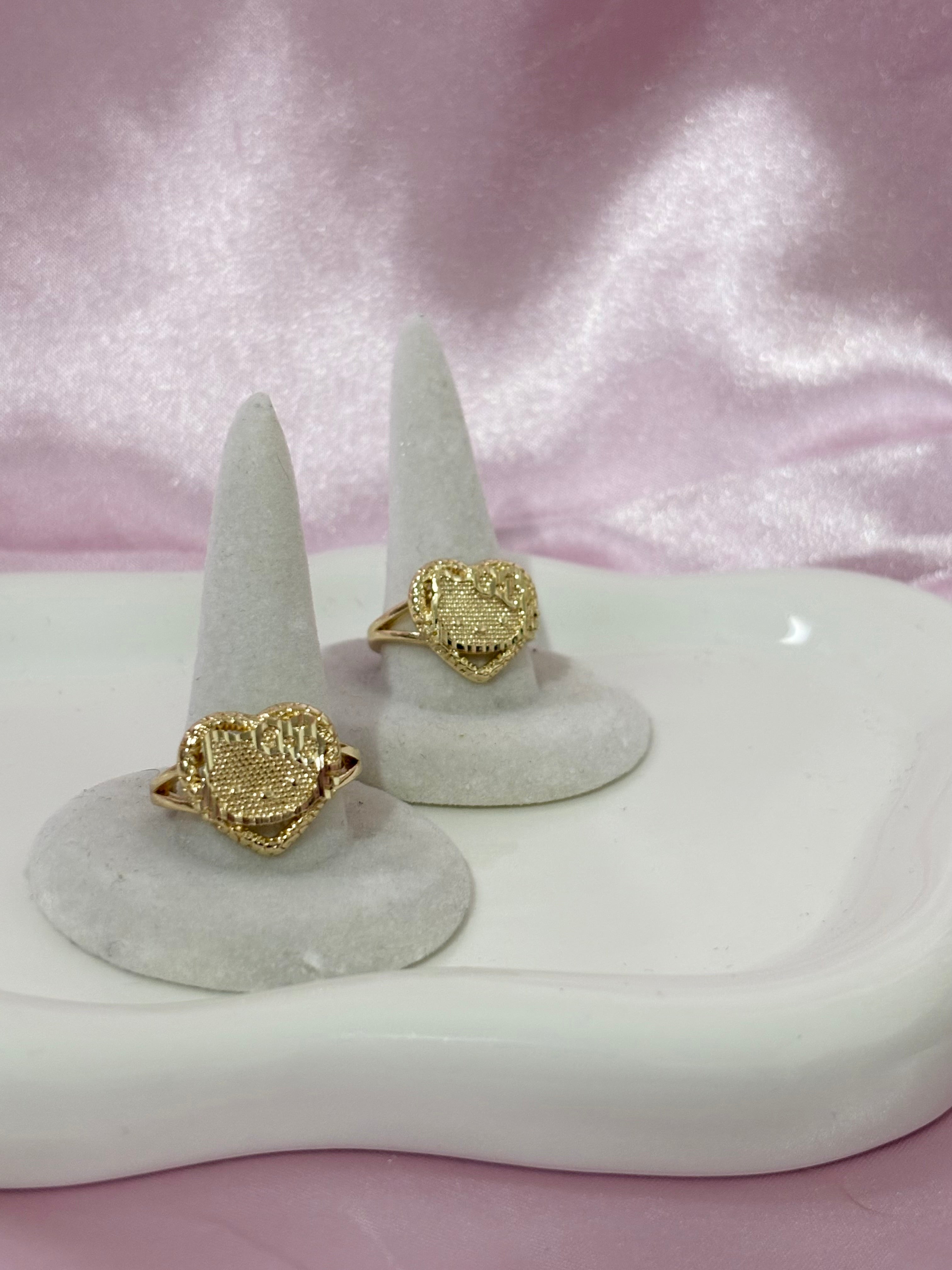 HK Nugget Heart Ring