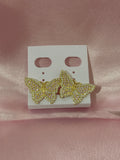 Pink Butterfly Stud Earrings